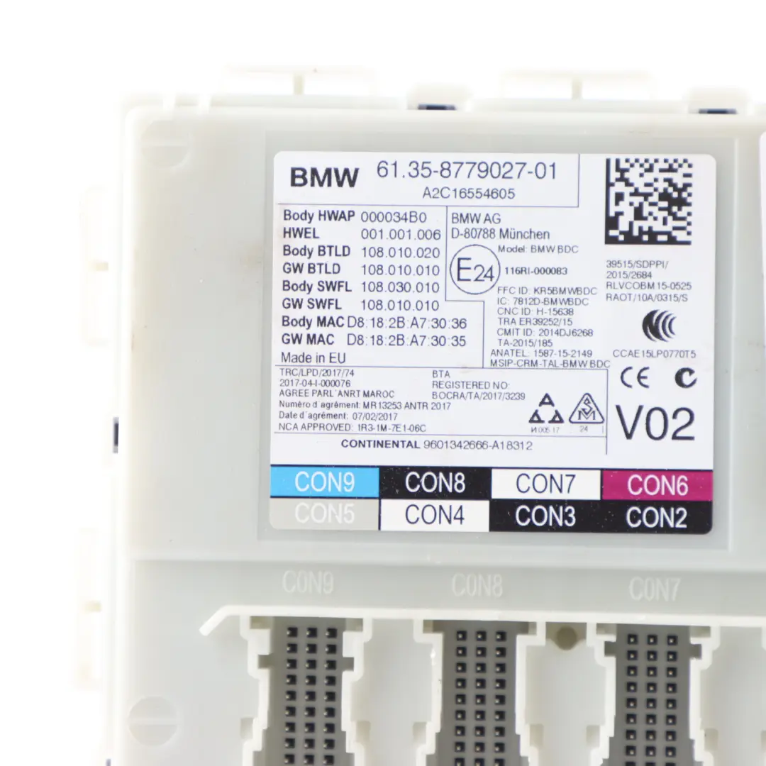 Body Control Comfort Module Unit FEM ECU to BMW G30 G31 with Part number 8779027 BMW G30 G31 Body Control Comfort Module Unit FEM ECU - SKU 8779027 - Part number 8779027