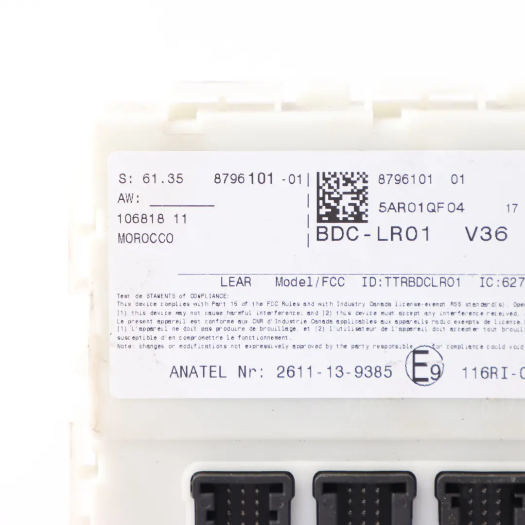Modulo BDC Mini Cooper F56 Body Domain Controller Unit Modulo fusibili per con numero di parte 8796101 Modulo BDC Mini Cooper F56 Body Domain Controller Unit Modulo fusibili - SKU 8796101 - Numero di parte 8796101