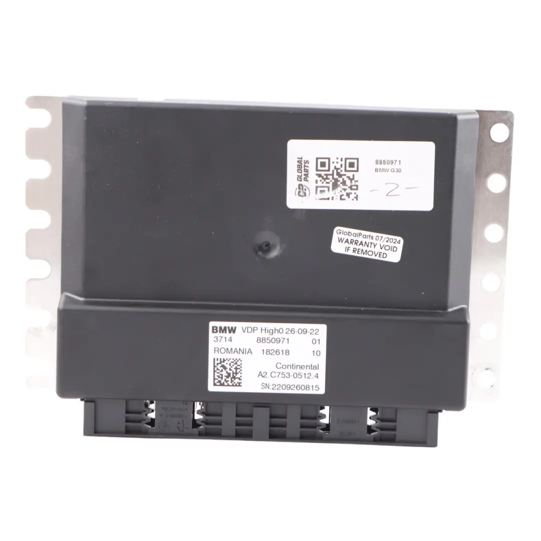 VDC Module BMW G30 LCI Rear Suspension Damper Control Unit to with Part number 8850971 VDC Module BMW G30 LCI Rear Suspension Damper Control Unit - SKU 8850971 - Part number 8850971