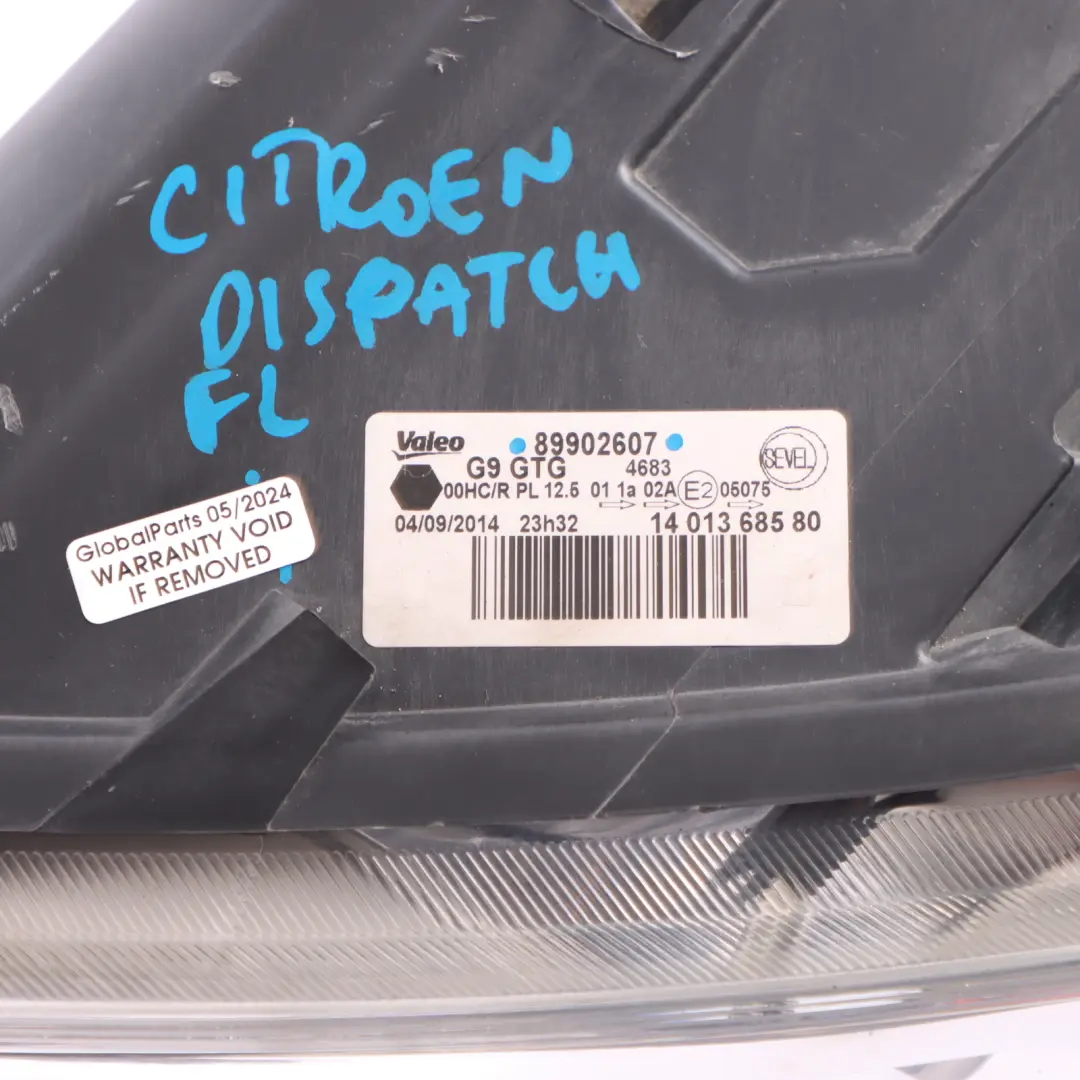  Citroen Dispatch Peugeot Expert Headlight Headlamp Lamp Front Left N/S - SKU rhd-89902607 - Part number 89902607