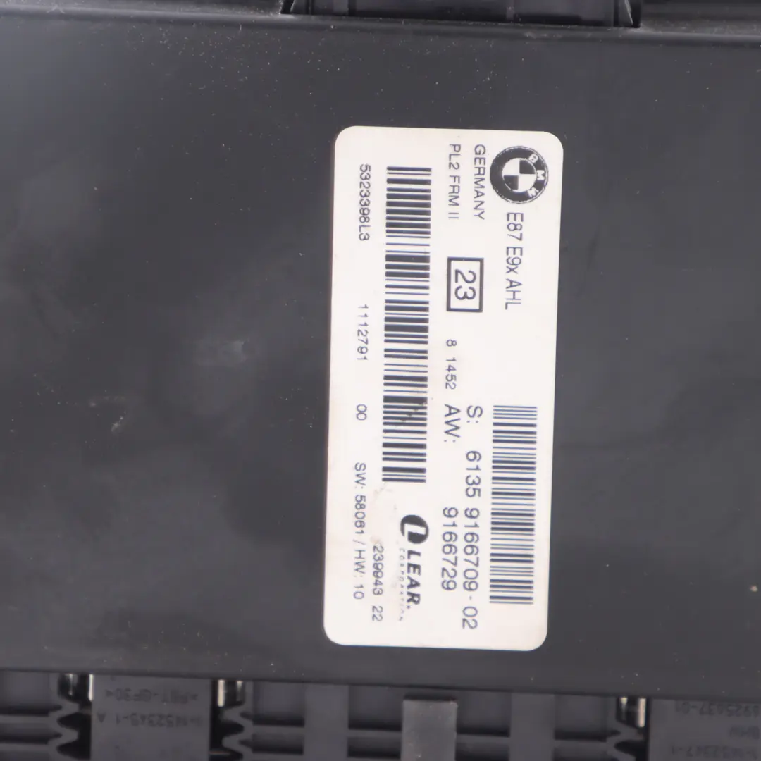 BMW E90 Fußraummodul Steuereinheit AHL PL2 FRMII 6135 - SKU 9166709-2 - Teilenummer 9166709
