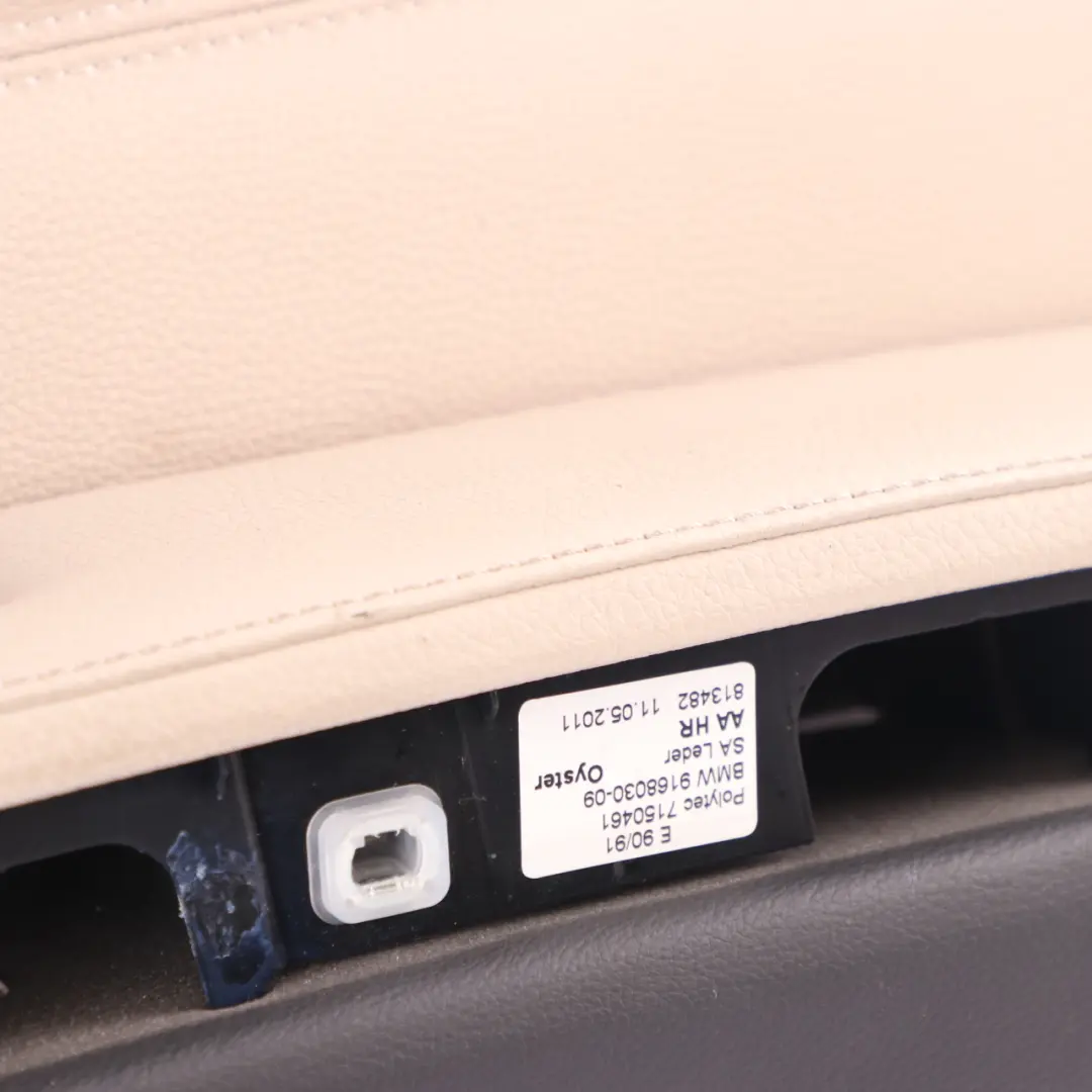 BMW 3 Series E91 LCI Touring Rear Right O/S Door Card Leather Oyster Trim Panel - SKU 9167932 - Part number 9167932