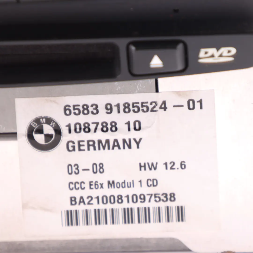 BMW E60 E61 Radio Profesional Sistema De Navegación Unidad Central 9214925 - SKU 9185524 - Número de pieza 9185524