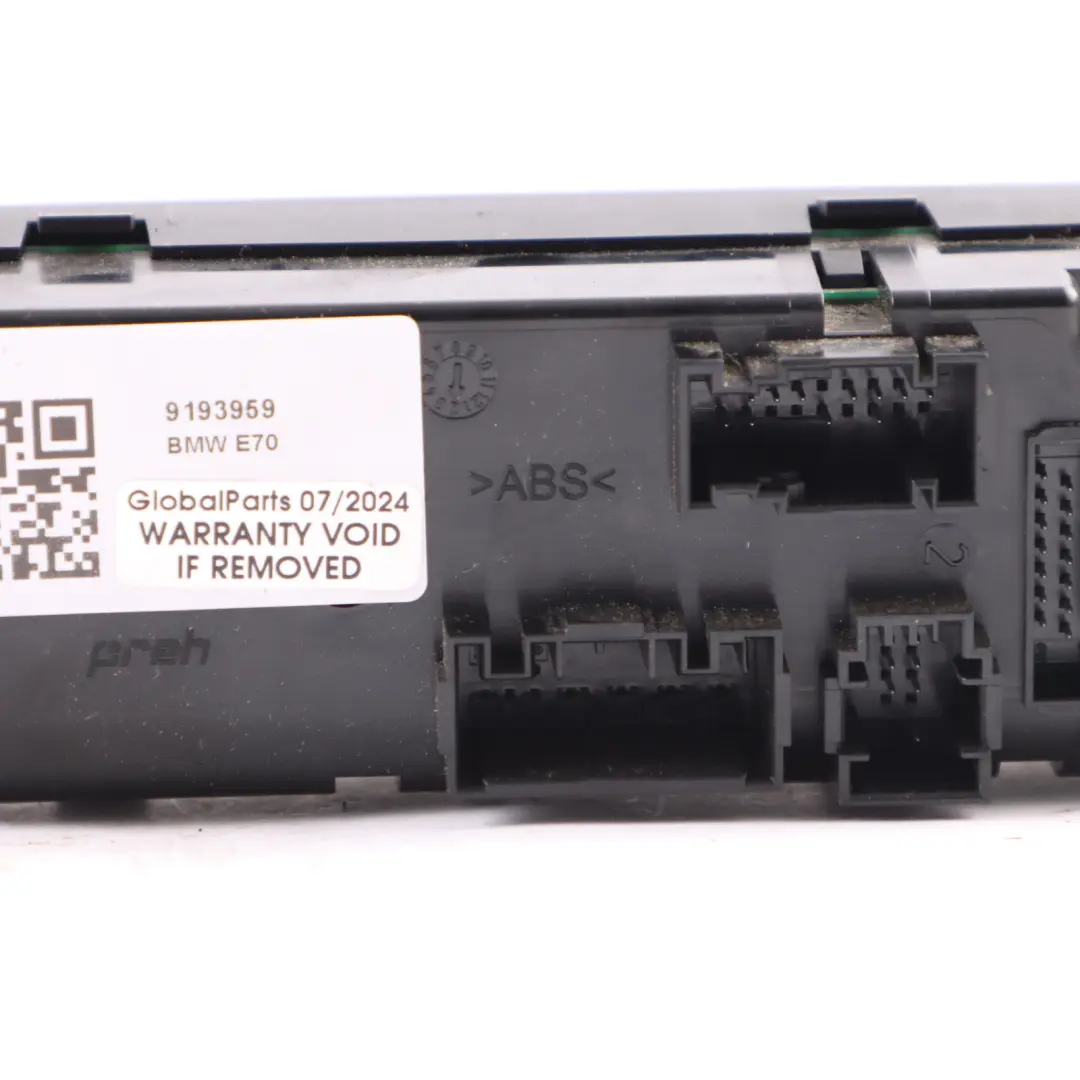 Climate Control Panel Automatic Heater Switch Unit to BMW X5 X6 E70 E71 with Part number 9193959 BMW X5 X6 E70 E71 Climate Control Panel Automatic Heater Switch Unit - SKU 9193959 - Part number 9193959