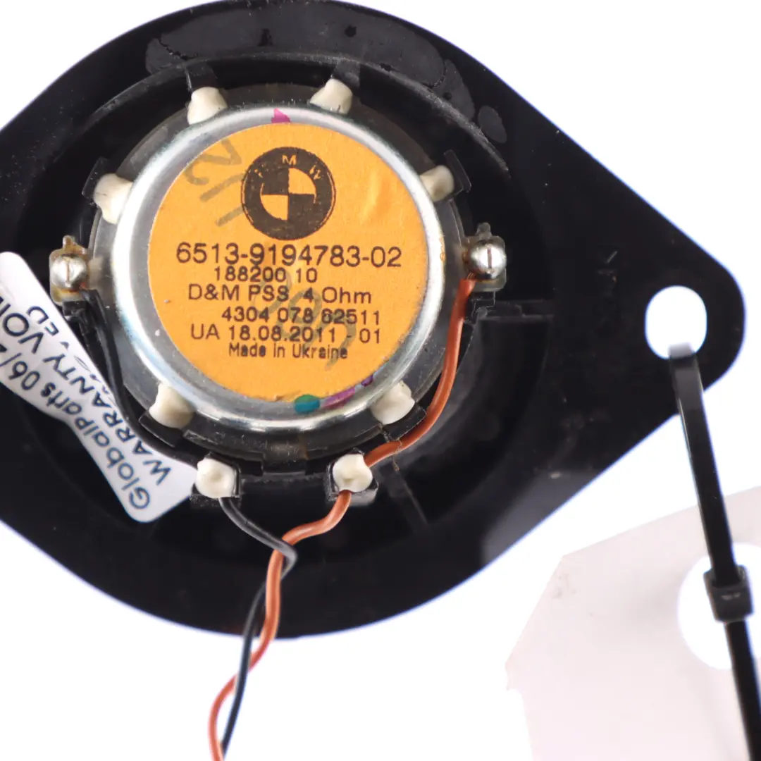  Tweeter BMW F07 GT X5 F85 Top HiFi Speaker High Range Tone Loudspeaker - SKU 9194783 - Numéro de pièce 9194783