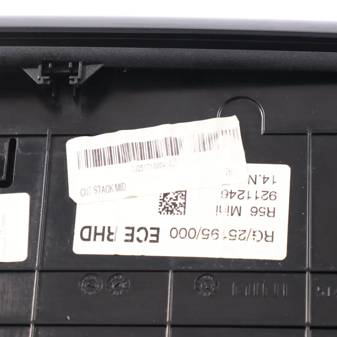 Mini R58 Storage Box Compartment Dashboard Tray Front Left N/S Black - SKU RHD-9211246 - Part number 9211246
