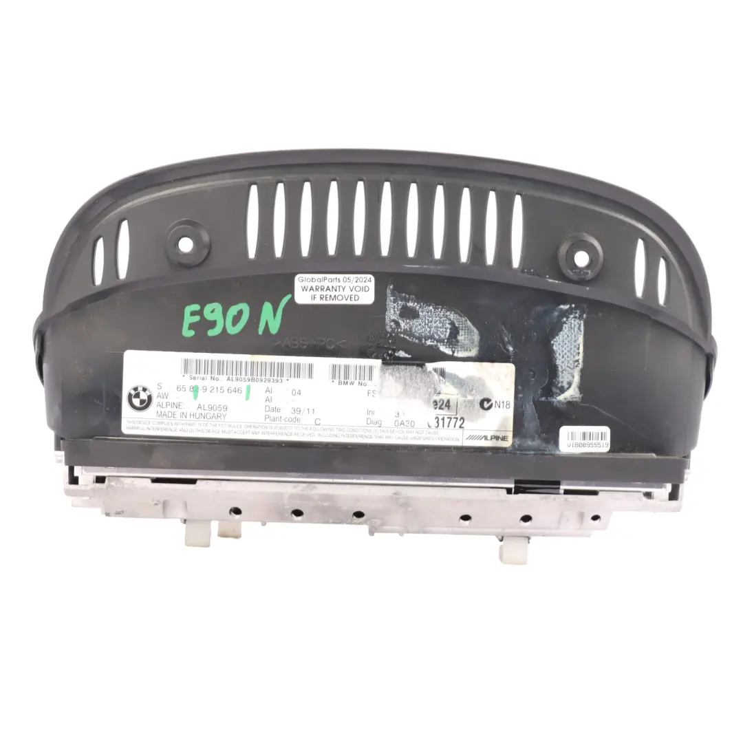 On Board Monitor Display Screen 8,8" Radio to BMW E90 E90N E91 E92 with Part number 9215646 BMW E90 E90N E91 E92 On Board Monitor Display Screen 8,8" Radio - SKU 9215646 - Part number 9215646