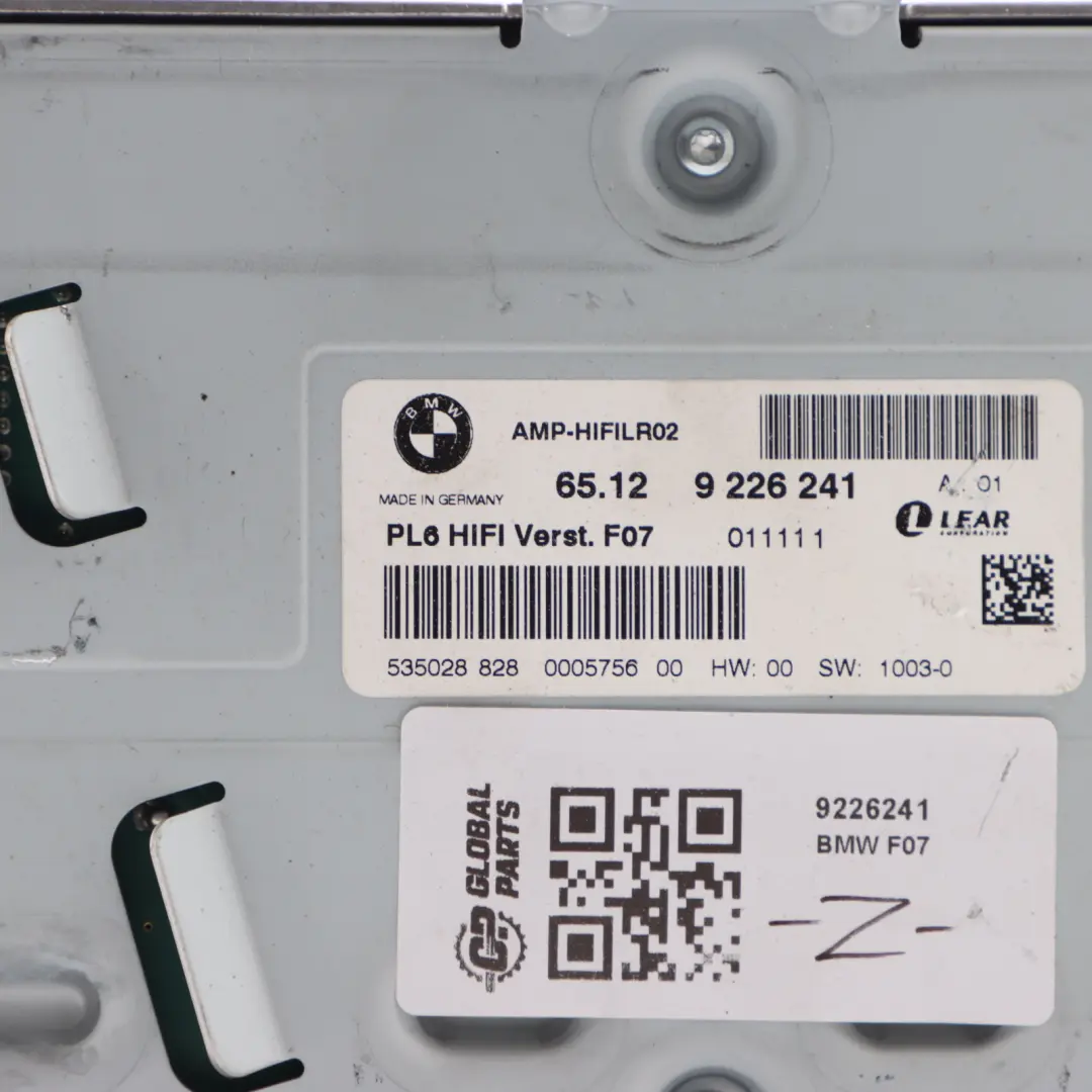 Amplifier Audio Sound Control Unit Module Controller BMW F07 - SKU 9226241 - Part number 9226241