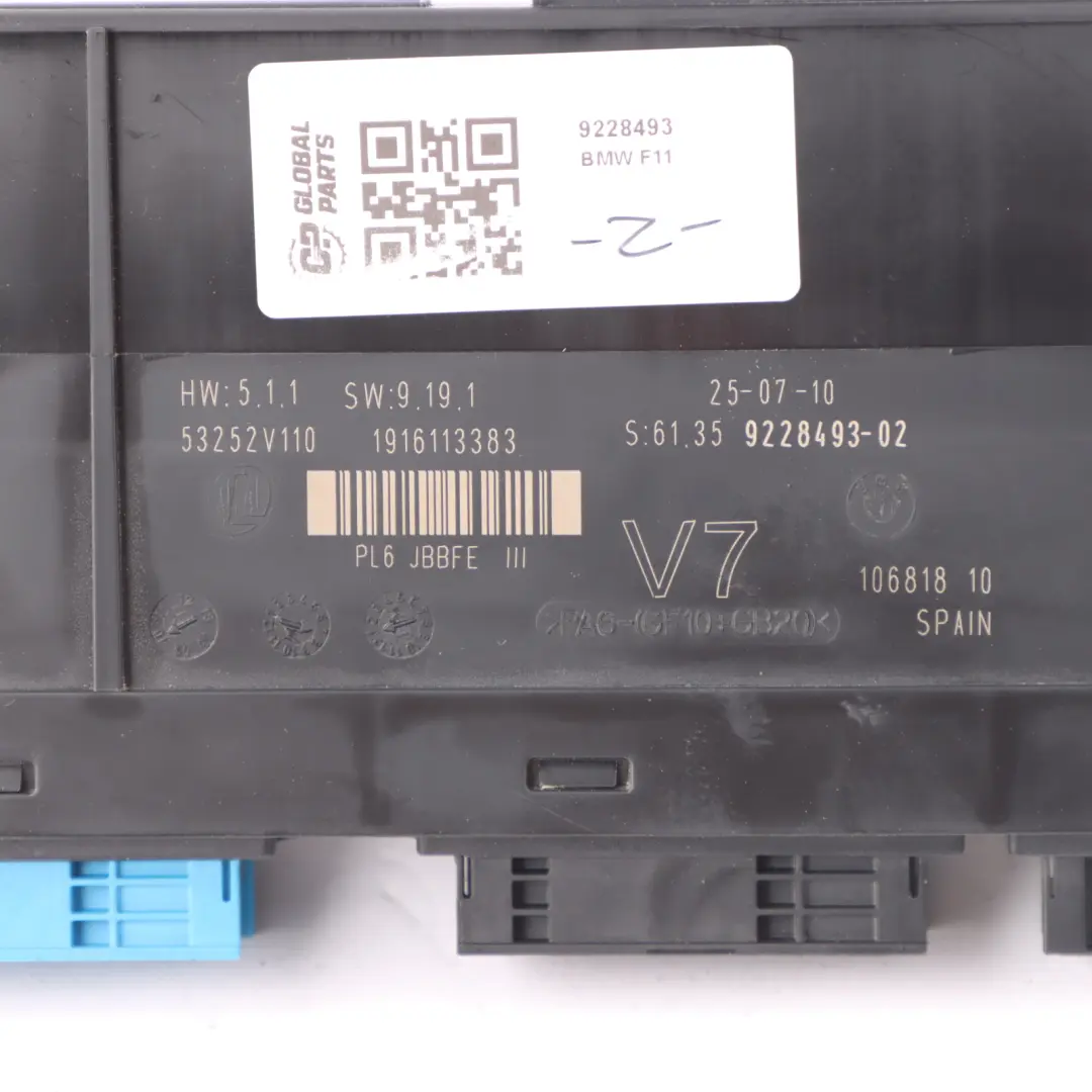 Body Control Module Unit Junction Box to BMW F11 with Part number 9228493 BMW F11 Body Control Module Unit Junction Box - SKU 9228493 - Part number 9228493