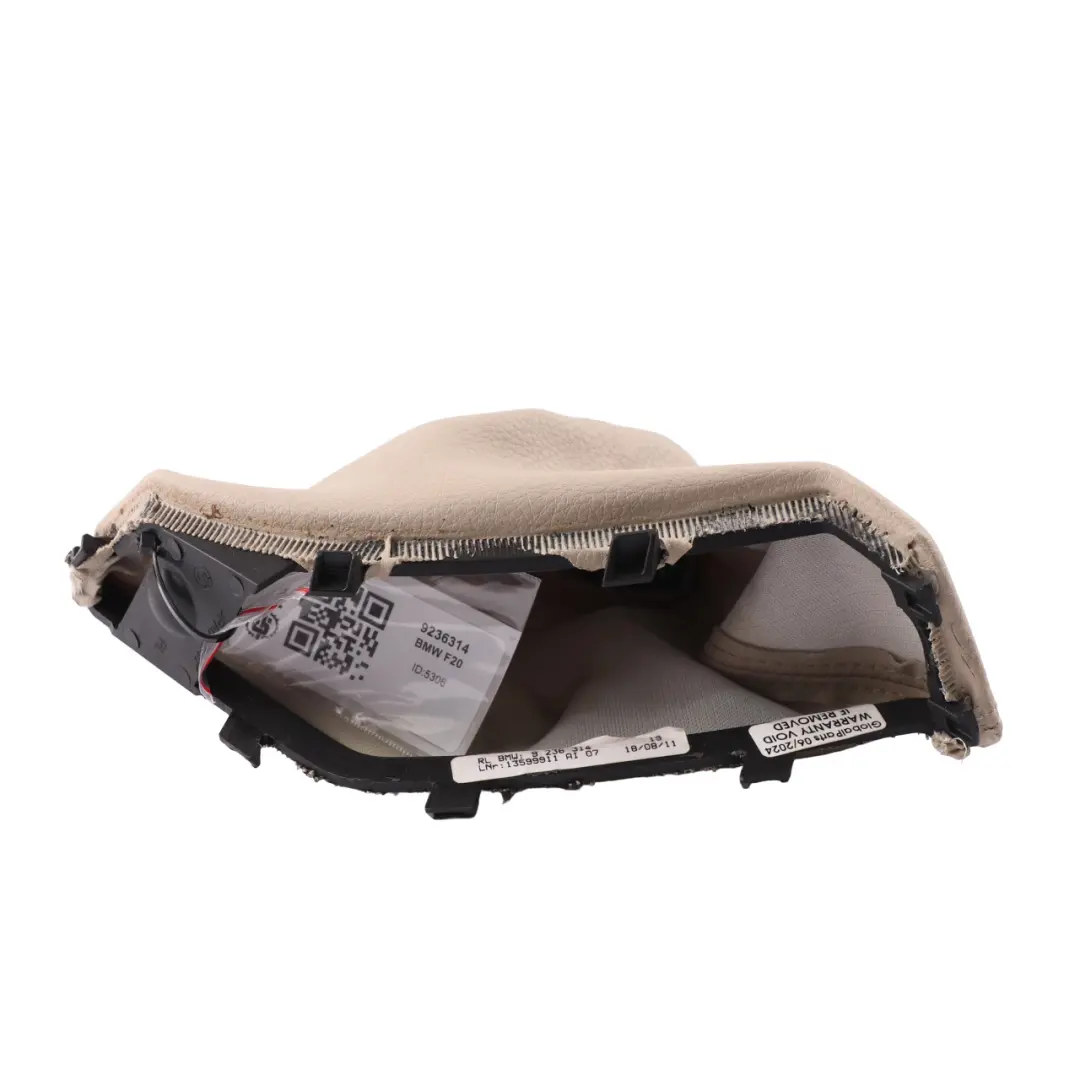 Handbrake Lever Cover Oyster Leather to BMW F20 F21 F22 with Part number 9236314 BMW F20 F21 F22 Handbrake Lever Cover Oyster Leather - SKU rhd-9236314 - Part number 9236314