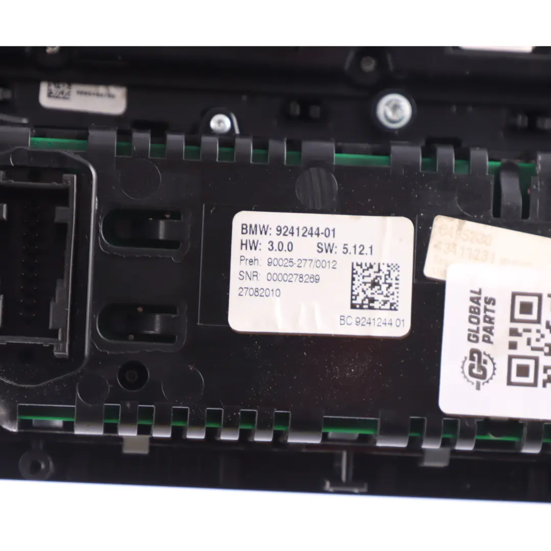  Radio Panel BMW F10 Air Conditioning A/C Blower Heater Control Panel - SKU 9241244 - Part number 9241244