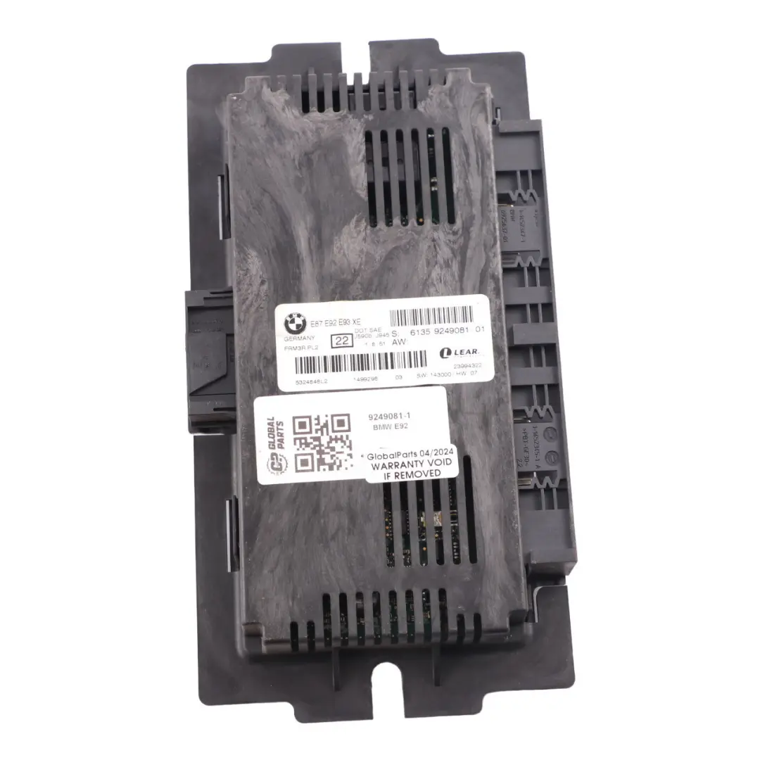 BMW E92 Footwell Light Control Module FRM3R PL2 Lear - SKU 9249081-1 - Part number 9249081