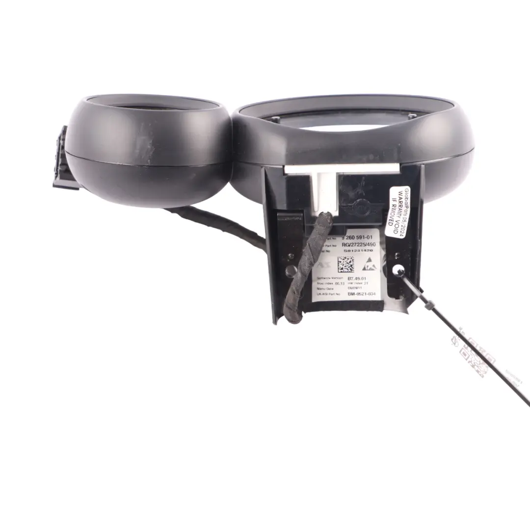 Tachometer Gauge Revolution Counter to Mini Cooper D R57 LCI Cabrio with Part number 9260591 Mini Cooper D R57 LCI Cabrio Tachometer Gauge Revolution Counter - SKU 9260591 - Part number 9260591