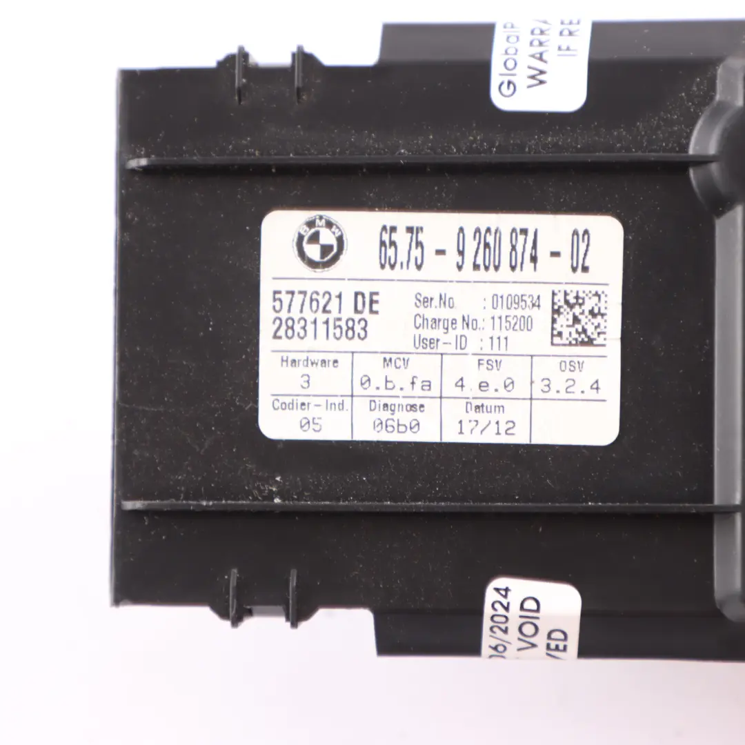 Alarm Sensor BMW X1 E84 E91 Ultra Sonic-Module System Savanna Beige to with Part number 9260874 Alarm Sensor BMW X1 E84 E91 Ultra Sonic-Module System Savanna Beige - SKU 9260874-1 - Part number 9260874