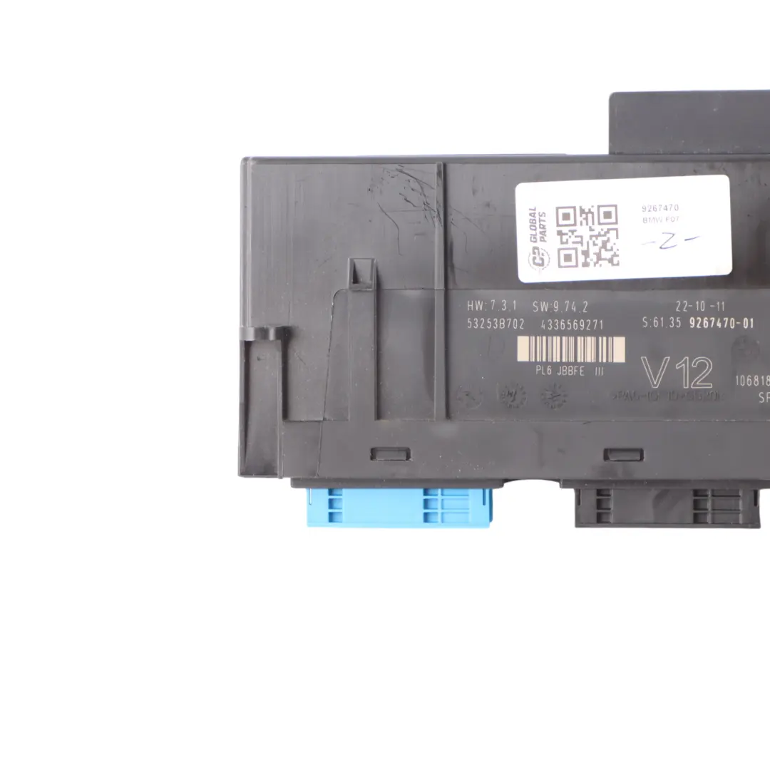 Junction Box BMW F07 GT Electronics Control Module Unit to with Part number 9267470 Junction Box BMW F07 GT Electronics Control Module Unit - SKU 9267470 - Part number 9267470