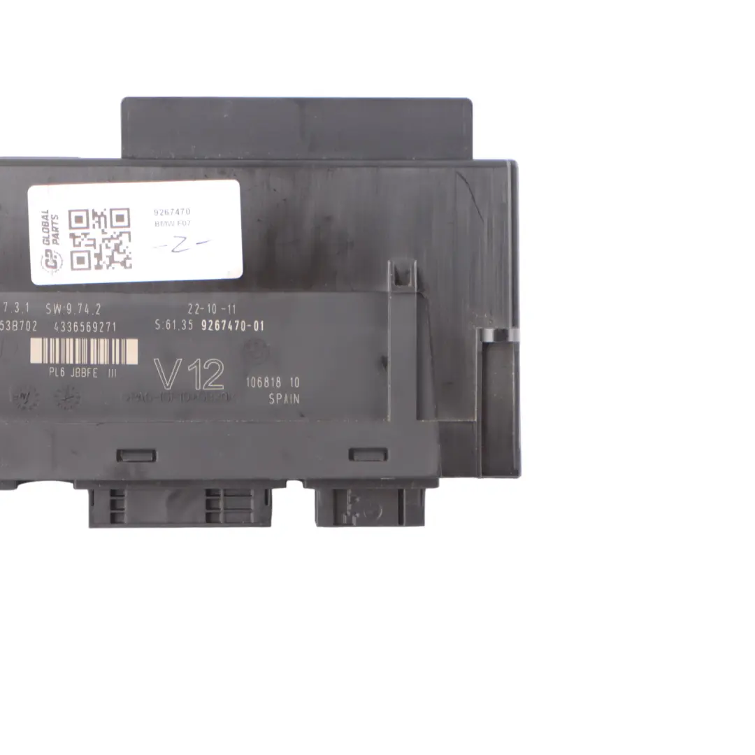 Junction Box BMW F07 GT Electronics Control Module Unit to with Part number 9267470 Junction Box BMW F07 GT Electronics Control Module Unit - SKU 9267470 - Part number 9267470