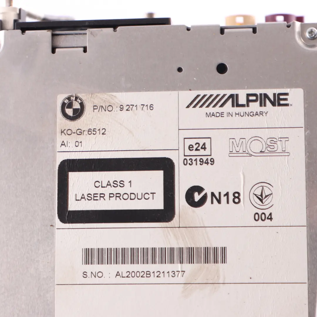 Head Unit BMW F20 F30 Radio CD Player Multimedia Control Unit Alpine to with Part number 9271716 Head Unit BMW F20 F30 Radio CD Player Multimedia Control Unit Alpine - SKU 9271716 - Part number 9271716