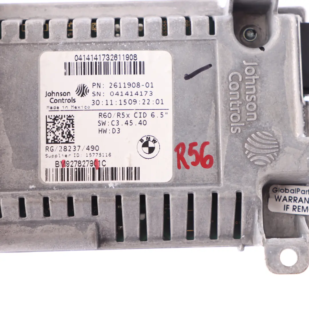 Wyświetlacz Monitor Ekran Licznik Nawigacja do Mini R55 R56 R57 LCI o numerze 9278279 Mini R55 R56 R57 LCI Wyświetlacz Monitor Ekran Licznik Nawigacja - SKU 9278279 - Numer Części 9278279