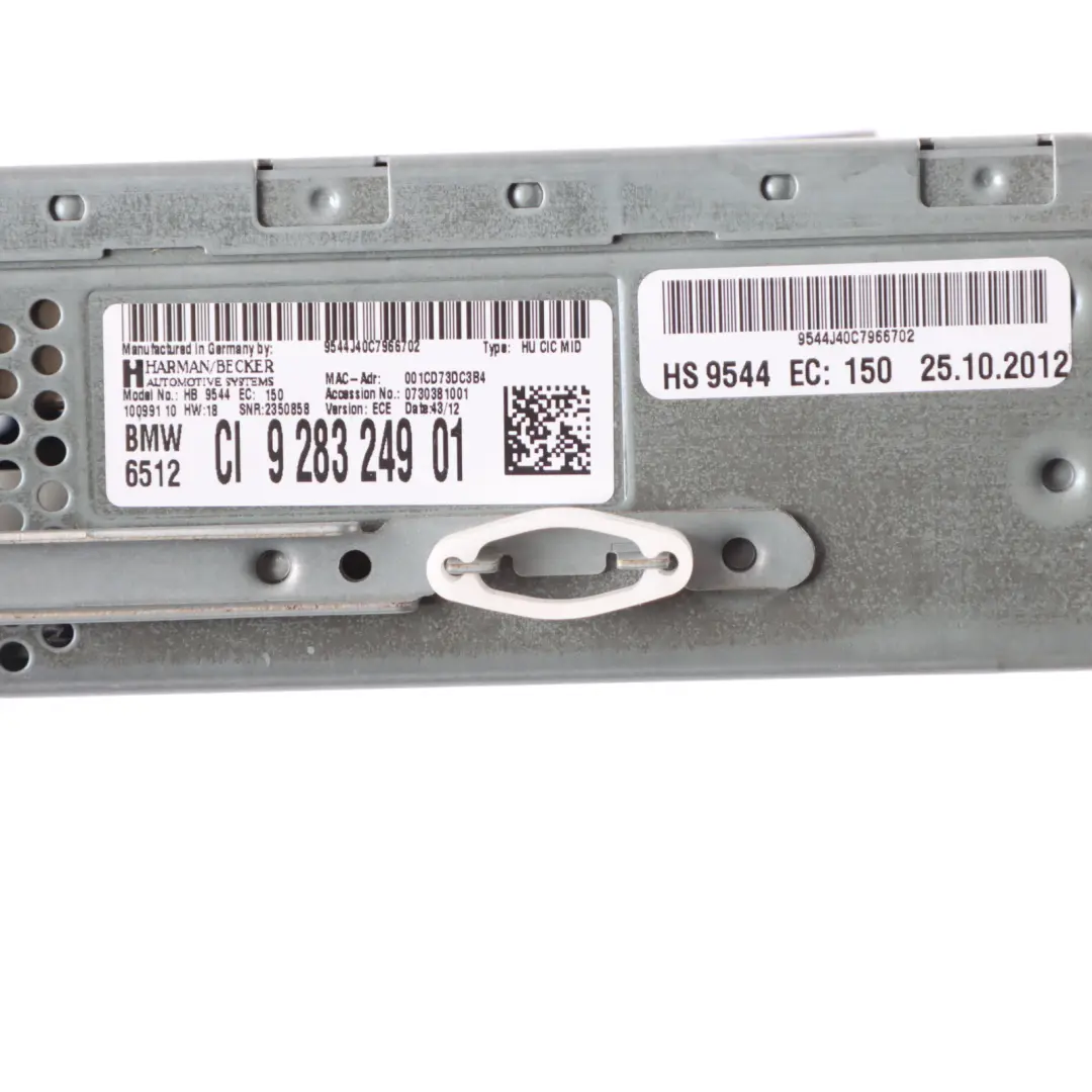 Unidad Central BMW E92 Car Infotainment Computer - Mid Harman / Becker para con número de pieza 9283249 Unidad Central BMW E92 Car Infotainment Computer - Mid Harman / Becker - SKU 9283249 - Número de pieza 9283249