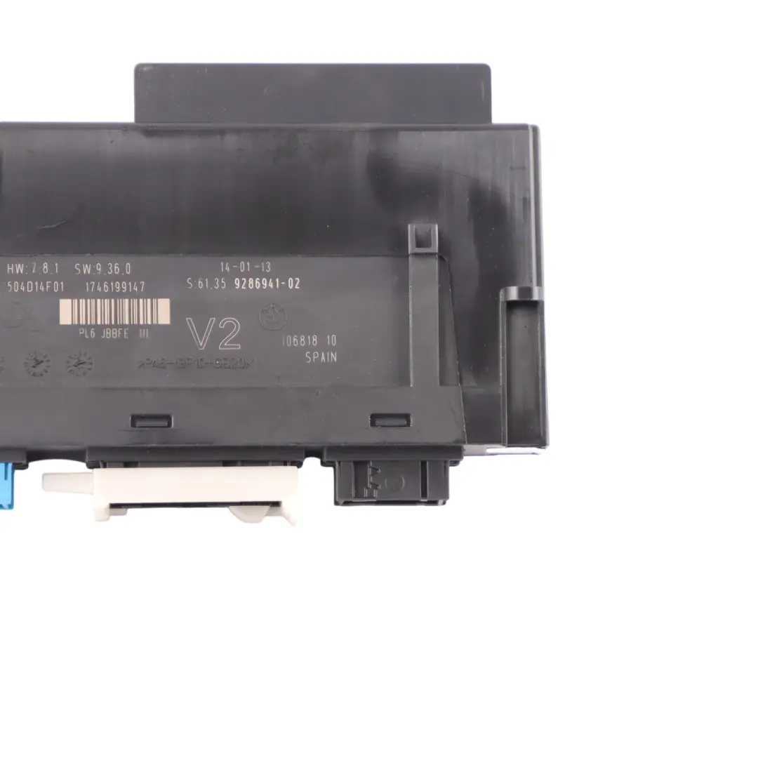 BMW F13 ECU Body Control Module Junction Box V2 PL6 JBBFE III - SKU 9286941-1 - Part number 9286941