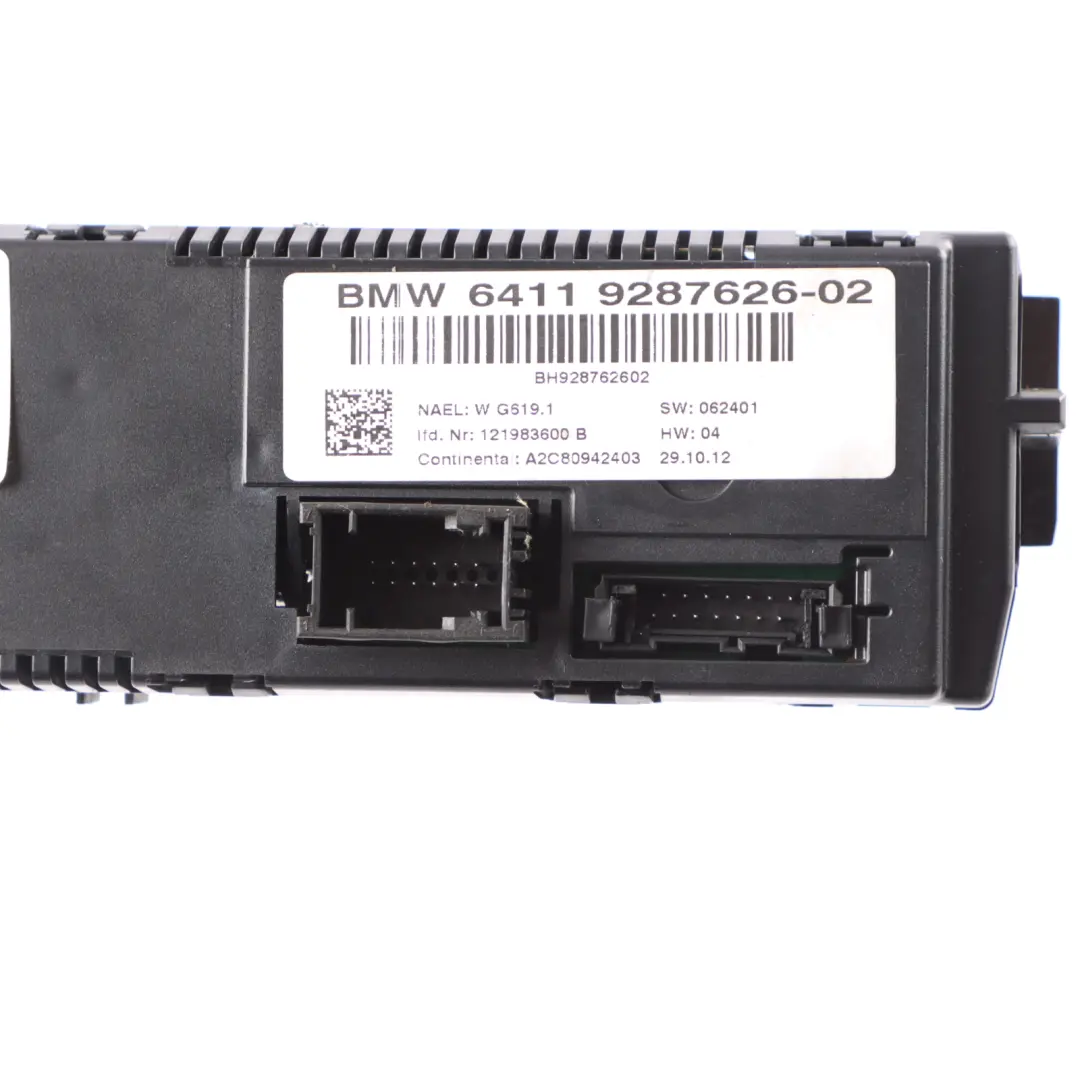 BMW E92 E93 Panel Sterowania Przełącznik Klimatyzacji - SKU 9287626 - Numer Części 9287626