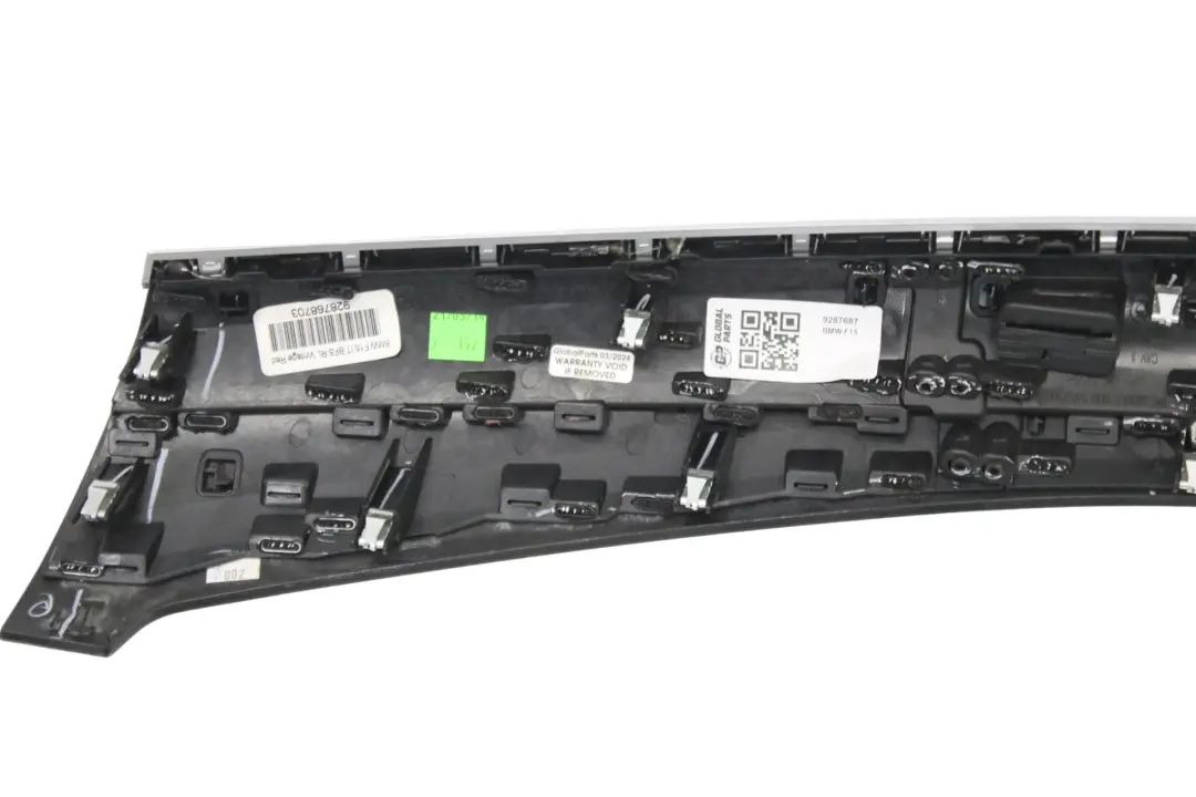 BMW X5 F15 Dashboard Trim Panel Passenger Site Oak Wood Anthracite - SKU RHD-9287687 - Part number 9287687