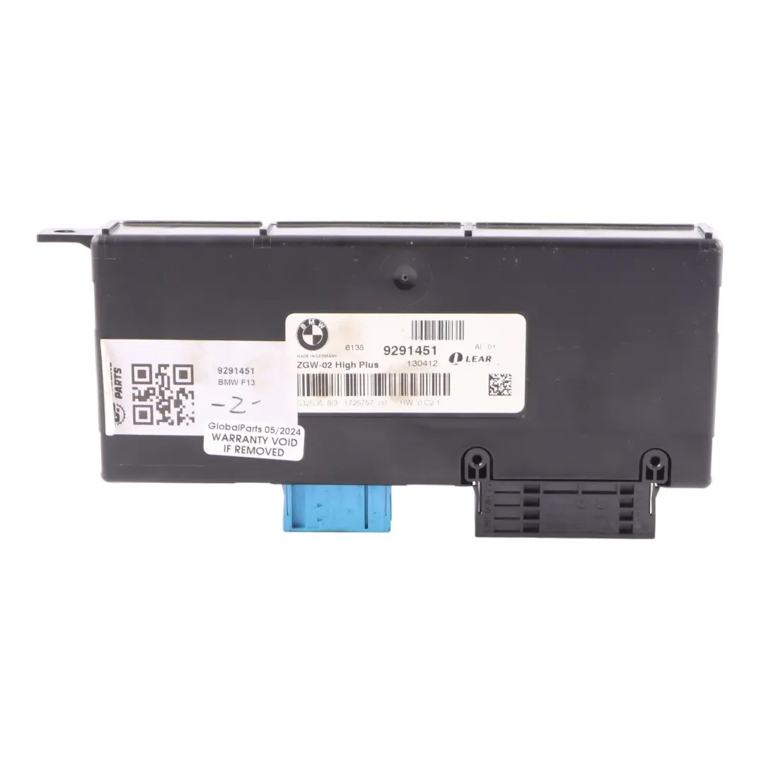 BMW F10 F11 F12 Central Gateway Module ECU Control Unit Lear ZGW-02 High 9267514