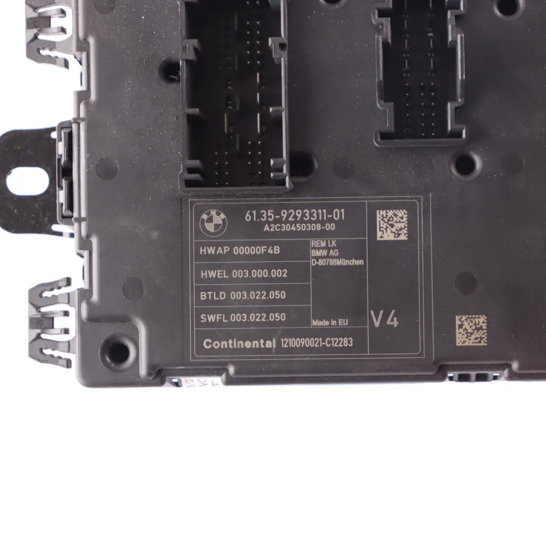  Module De Commande De Carrosserie Arrière BMW F20 F21 F30 F31 REM 9329703 - SKU 9293311 - Numéro de pièce 9293311