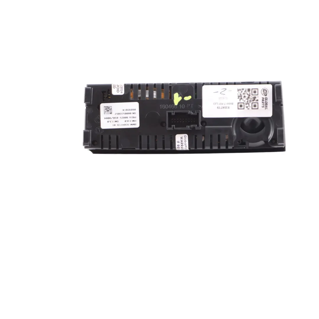 Climate Control Panel BMW F01 F02 F04 F06 Rear AC Switch to with Part number 9304719 Climate Control Panel BMW F01 F02 F04 F06 Rear AC Switch - SKU 9304719 - Part number 9304719