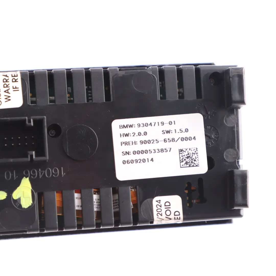 Climate Control Panel BMW F01 F02 F04 F06 Rear AC Switch to with Part number 9304719 Climate Control Panel BMW F01 F02 F04 F06 Rear AC Switch - SKU 9304719 - Part number 9304719