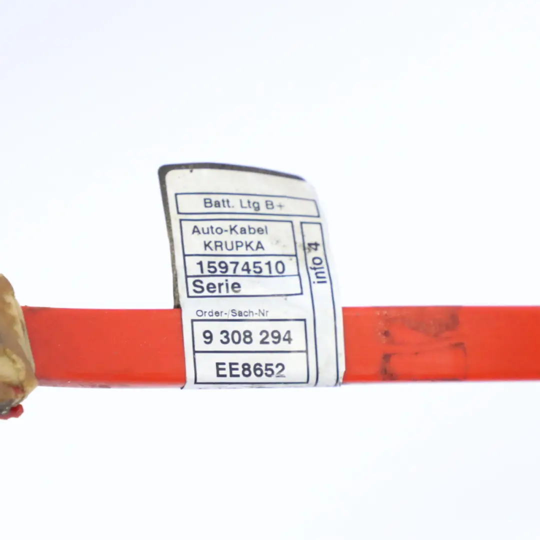 Underfloor Battery Positive Cable Wiring Harness Lead to BMW F34 with Part number 9308294 BMW F34 Underfloor Battery Positive Cable Wiring Harness Lead - SKU 9308294 - Part number 9308294