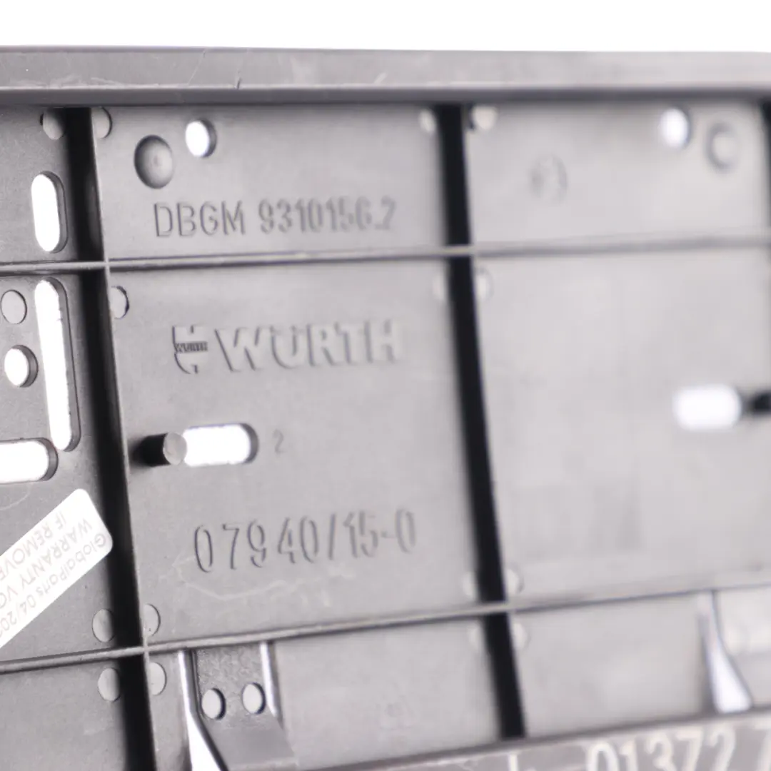 Front Bumper License Plate Holder Mount Bracket Wurth to Mercedes W211 with Part number 9310156 Mercedes W211 Front Bumper License Plate Holder Mount Bracket Wurth - SKU 9310156-1 - Part number 9310156