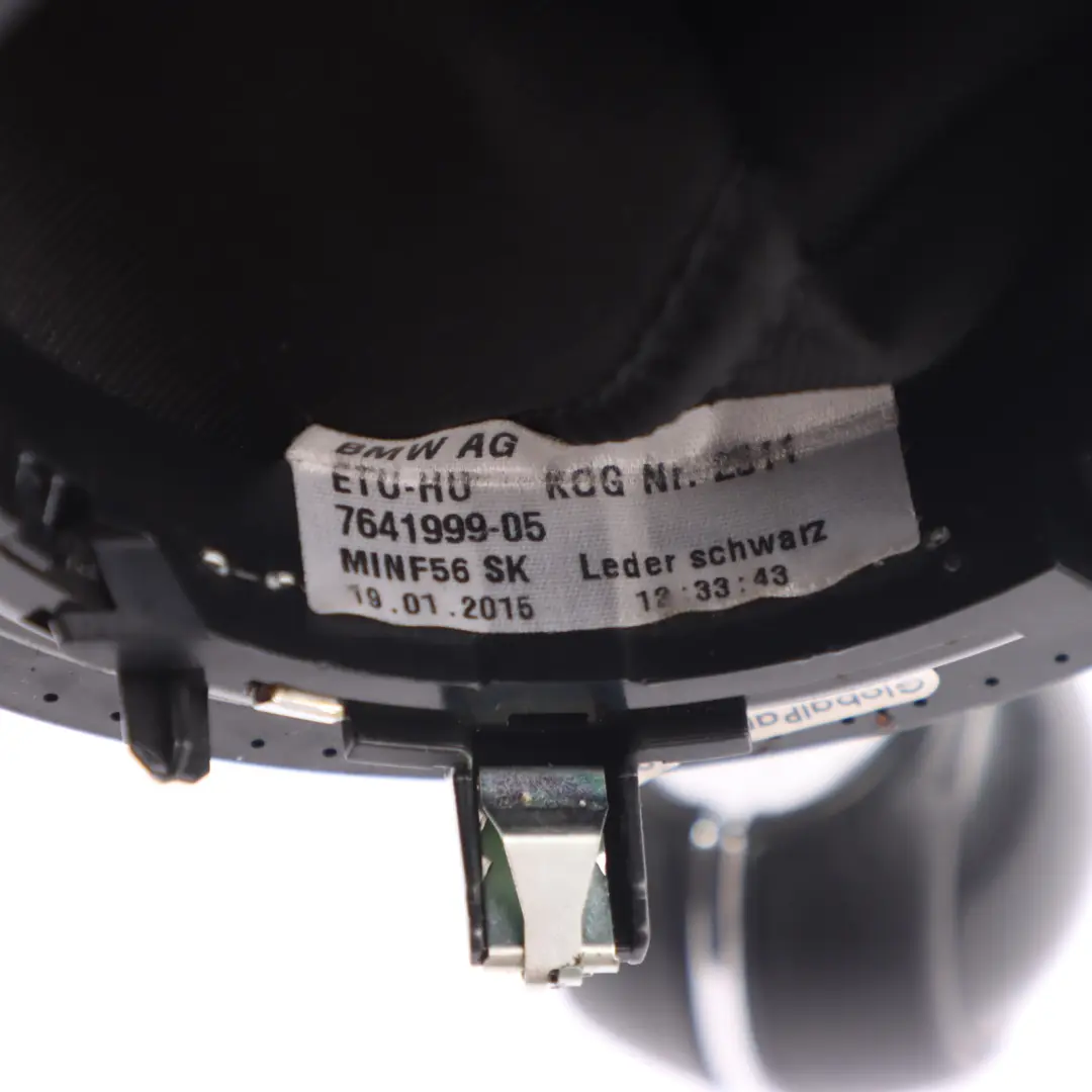 Knob Lever Handle 6-Speed Leather Rotating Ring to Mini Cooper 1 F55 F56 Gear with Part number 7641999 Mini Cooper 1 F55 F56 Gear Knob Lever Handle 6-Speed Leather Rotating Ring - SKU 9343290-1 - Part number 7641999