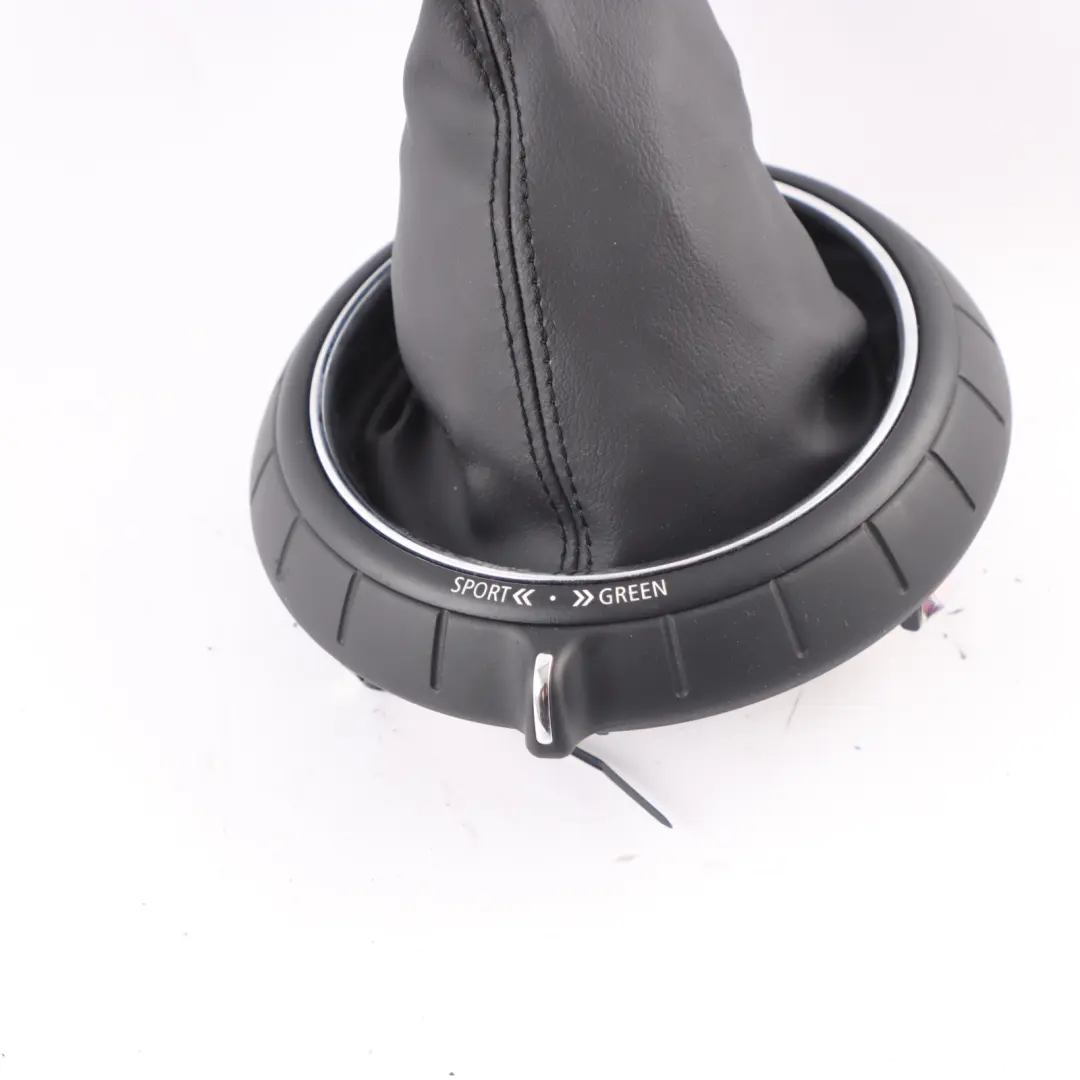Knob Lever Handle 6-Speed Leather Rotating Ring to Mini Cooper 1 F55 F56 Gear with Part number 7641999 Mini Cooper 1 F55 F56 Gear Knob Lever Handle 6-Speed Leather Rotating Ring - SKU 9343290-1 - Part number 7641999