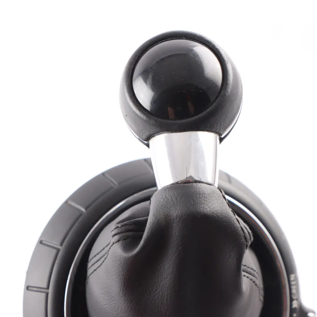 Pomo palanca cambios 6 velocidades cuero anillo giratorio para Mini Cooper F55 F56 con número de pieza 7641999 Mini Cooper F55 F56 Pomo palanca cambios 6 velocidades cuero anillo giratorio - SKU 9343290-1 - Número de pieza 7641999