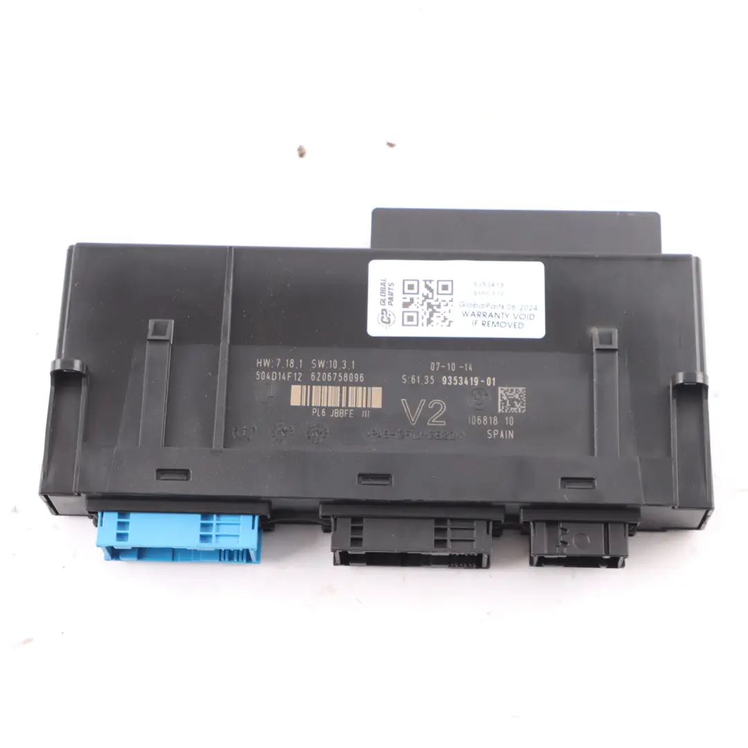 BMW F10 F11 Módulo Control Confort Unidad Caja Conexiones ECU - SKU 9353419 - Número de pieza 9353419