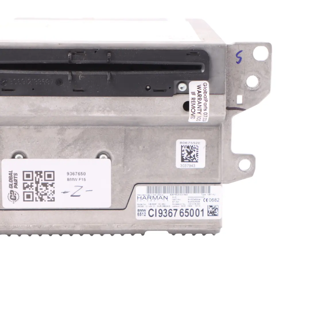 Radio Audio Professional Player Head Unit to BMW F15 with Part number 9367650 BMW F15 Radio Audio Professional Player Head Unit - SKU 9367650 - Part number 9367650