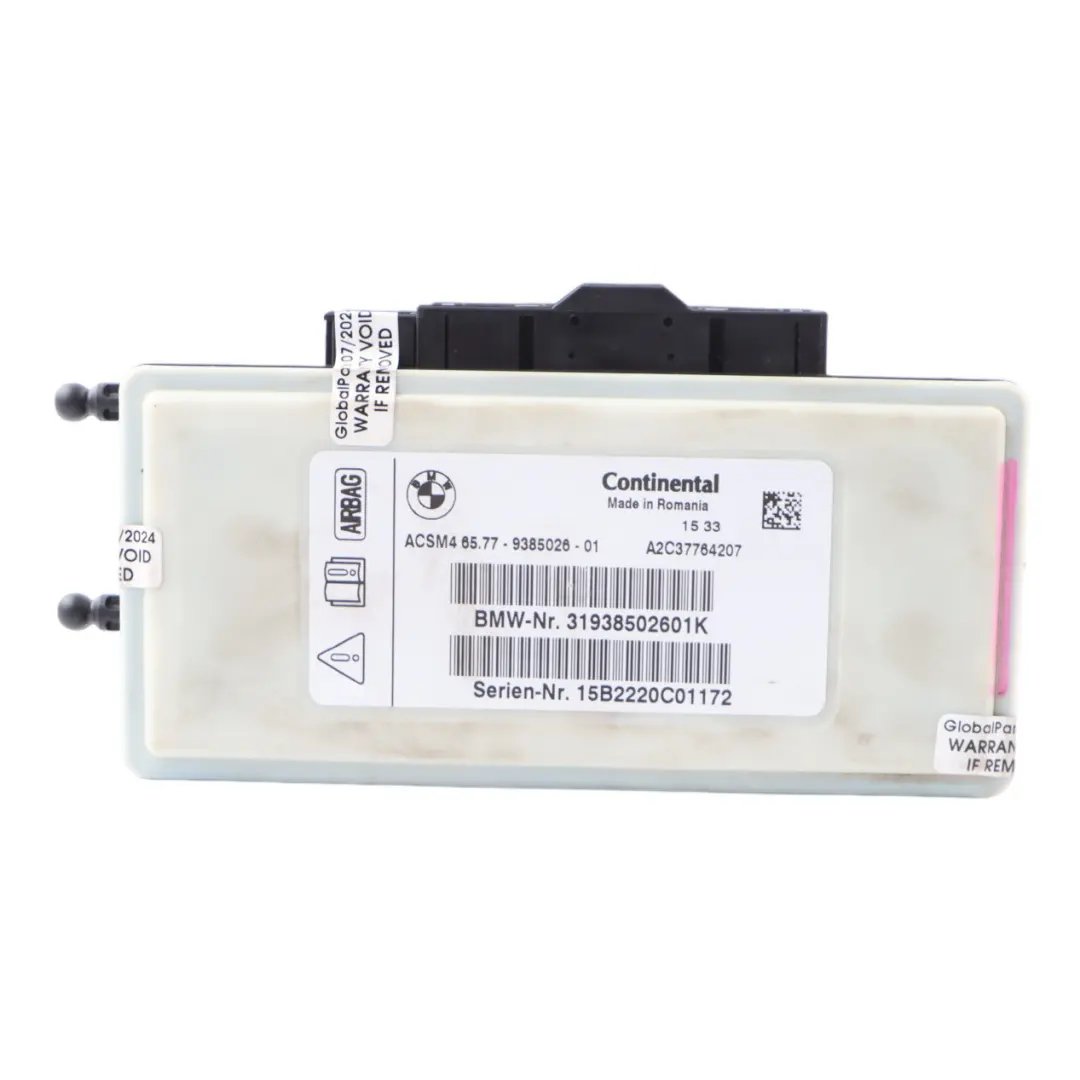 BMW F01 F07 LCI F10 F11 F25 Safety Control Unit Air Module Bag ECU - SKU 9385026-1 - Part number 9385026