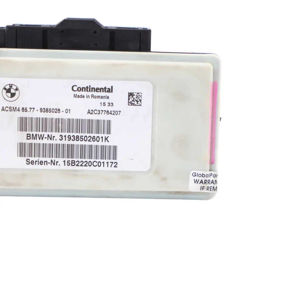 BMW F01 F07 LCI F10 F11 F25 Moduł Sterownik Poduszek Powietrznych - SKU 9385026-1 - Numer Części 9385026