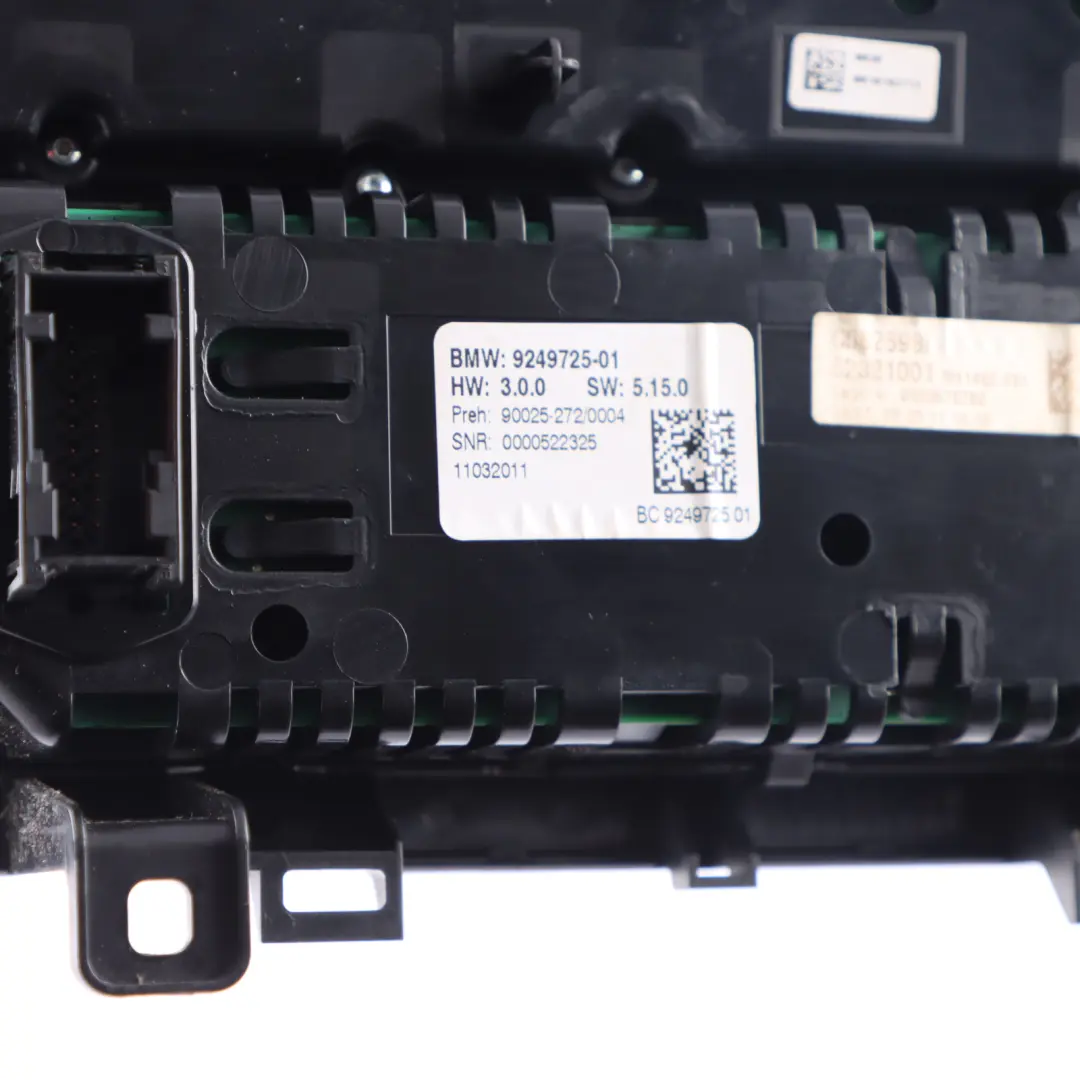 Air Conditioning Switch BMW F12 F13 Radio A/C Fan Heater Control Panel - SKU 9386650 - Part number 9386650
