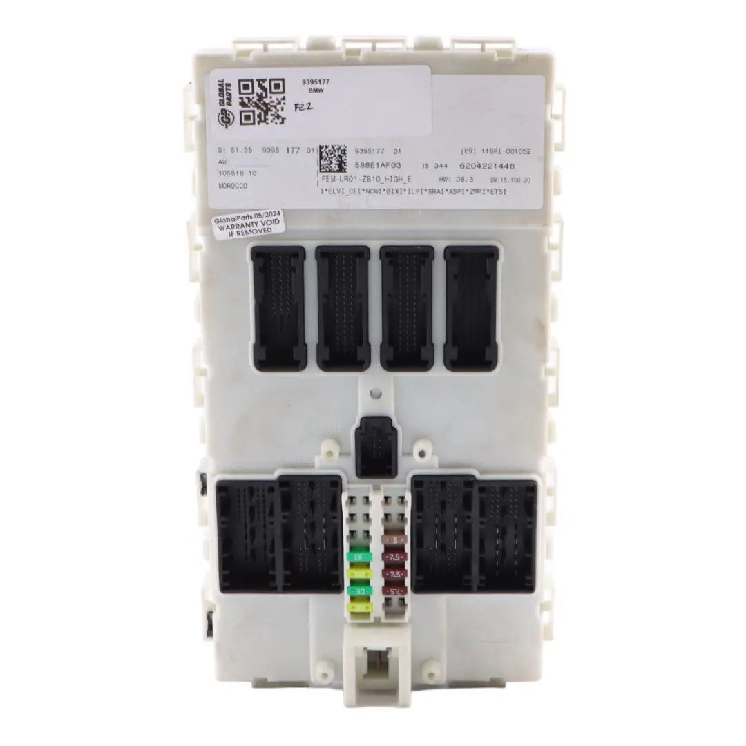 Unità Modulo Comfort Controllo FEM ECU LR01 per BMW F20 F21 F30 F31 F32 con numero di parte 9395177 BMW F20 F21 F30 F31 F32 Unità Modulo Comfort Controllo FEM ECU LR01 - SKU 9395177 - Numero di parte 9395177