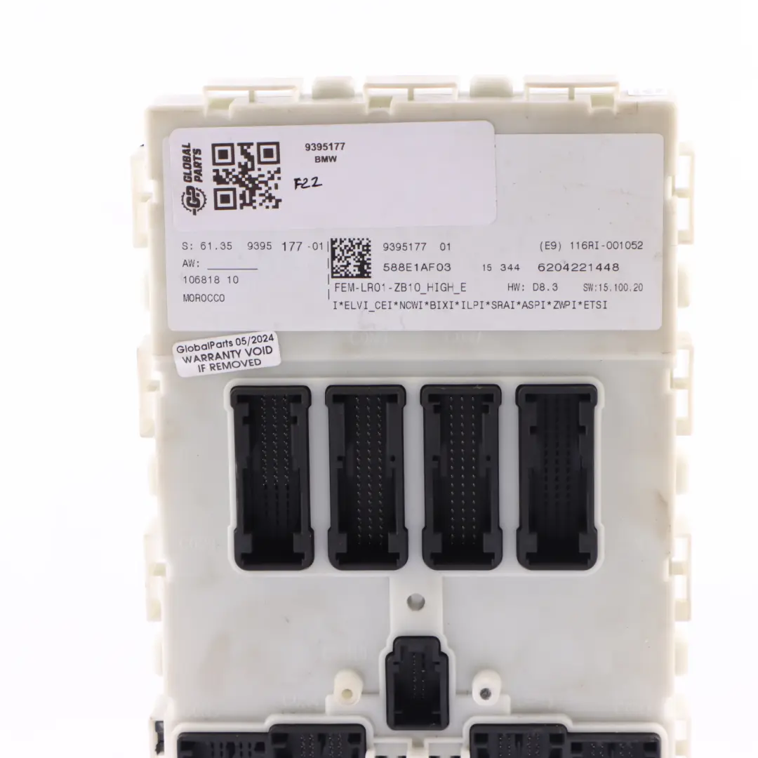 BMW F20 F21 F30 F31 F32 Body Control Comfort Module Unit FEM ECU LR01 - SKU 9395177 - Part number 9395177