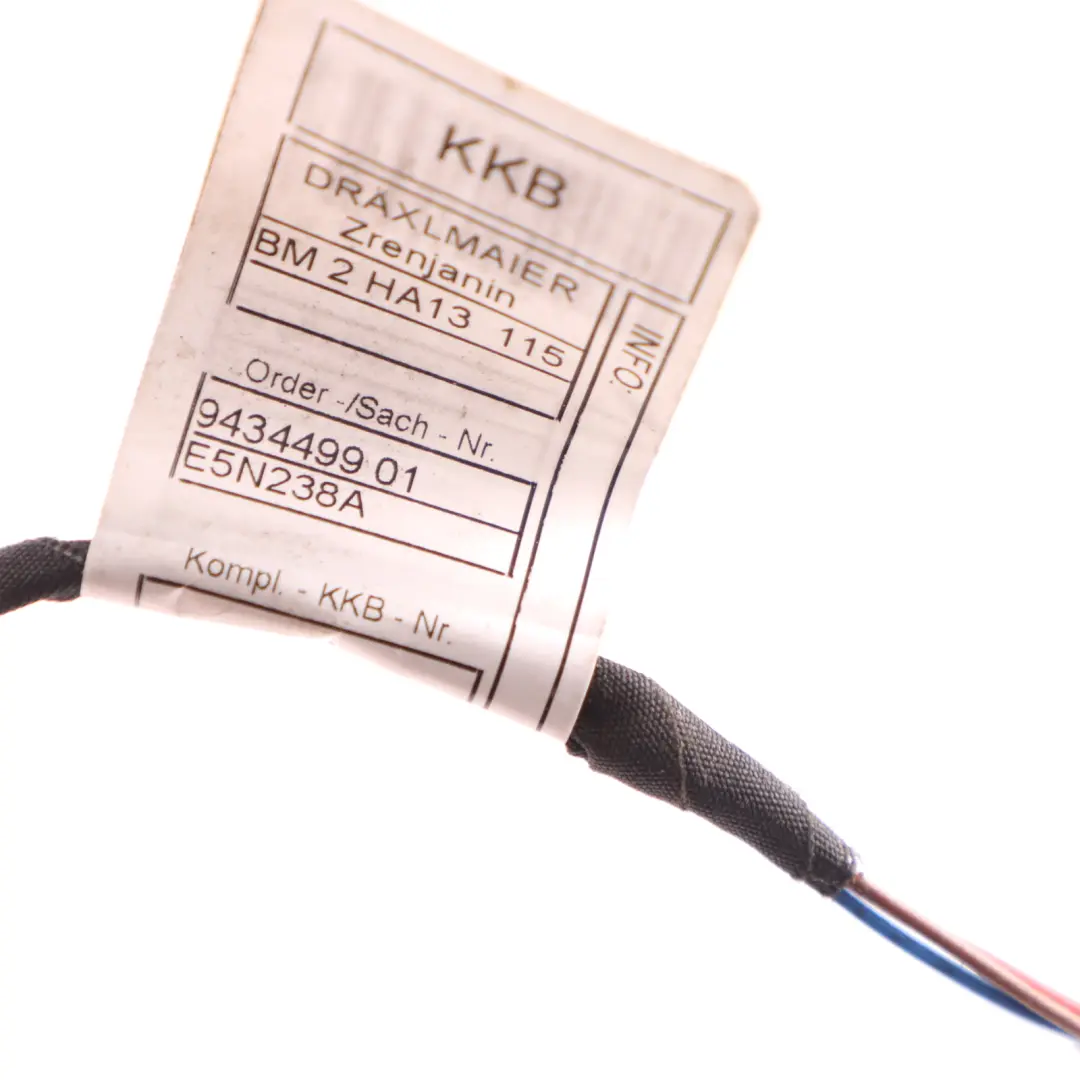 Wiring BMW F40 Radaitor Air Guide Shutter Duct Harness Loom to with Part number 9434499 Wiring BMW F40 Radaitor Air Guide Shutter Duct Harness Loom - SKU 9434499 - Part number 9434499