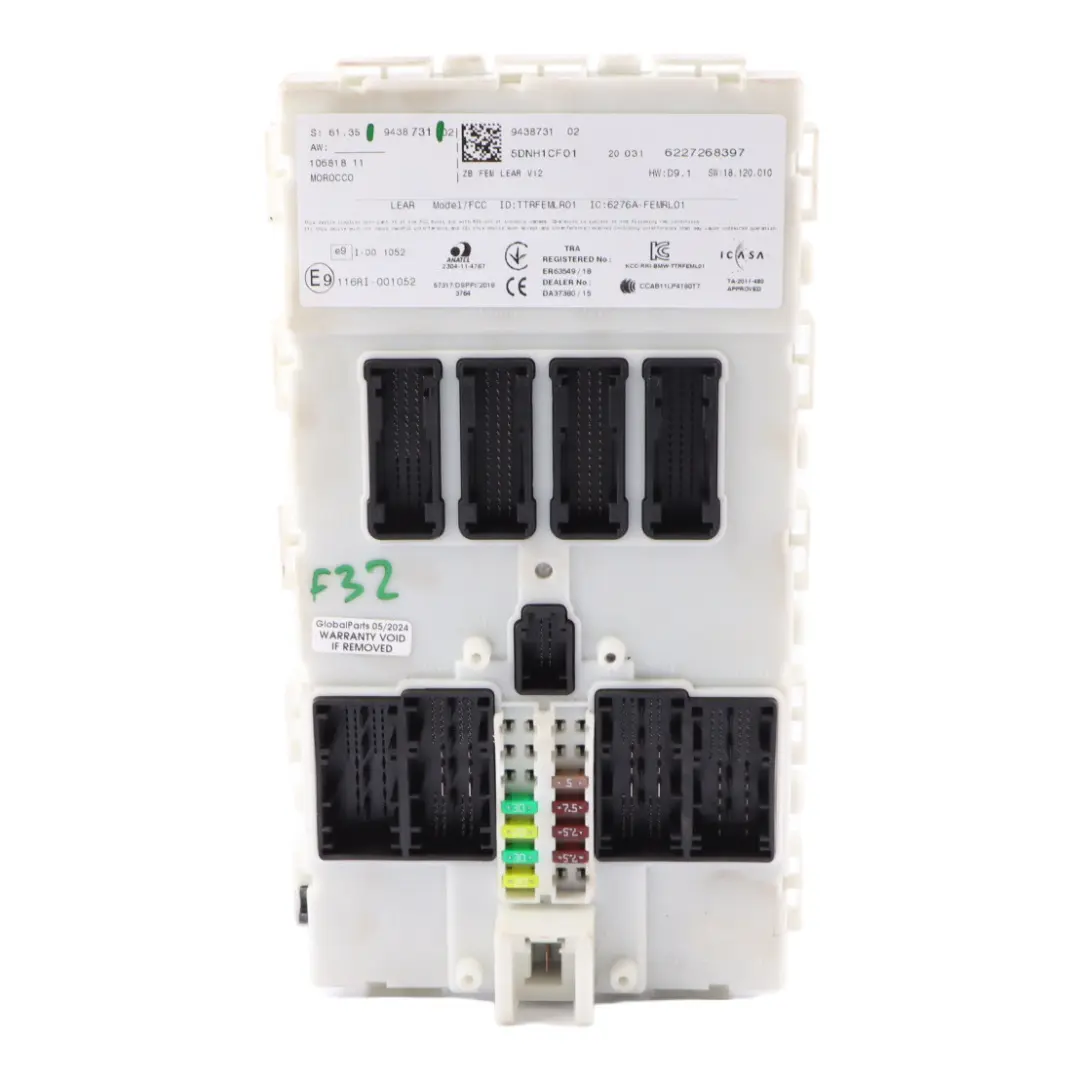 Unità Modulo Controllo Corpo FEM LR01 per BMW F20 F21 F22 F30 F31 F32 F36 con numero di parte 9438731 BMW F20 F21 F22 F30 F31 F32 F36 Unità Modulo Controllo Corpo FEM LR01 - SKU 9438731 - Numero di parte 9438731