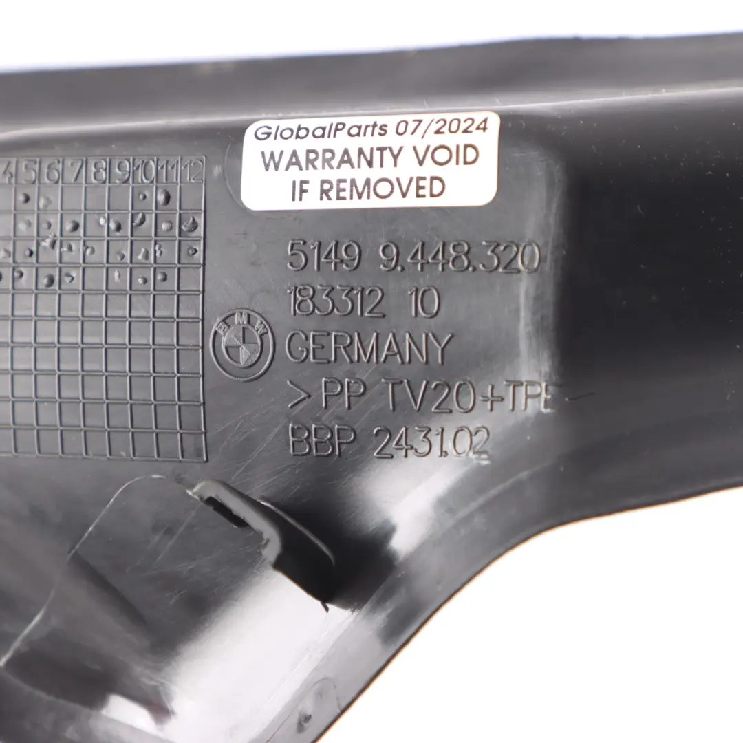 Boot Lid Drip Rail Trim Strip Right O/S to BMW G26 Tailgate with Part number 9448320 BMW G26 Tailgate Boot Lid Drip Rail Trim Strip Right O/S - SKU 9448320 - Part number 9448320