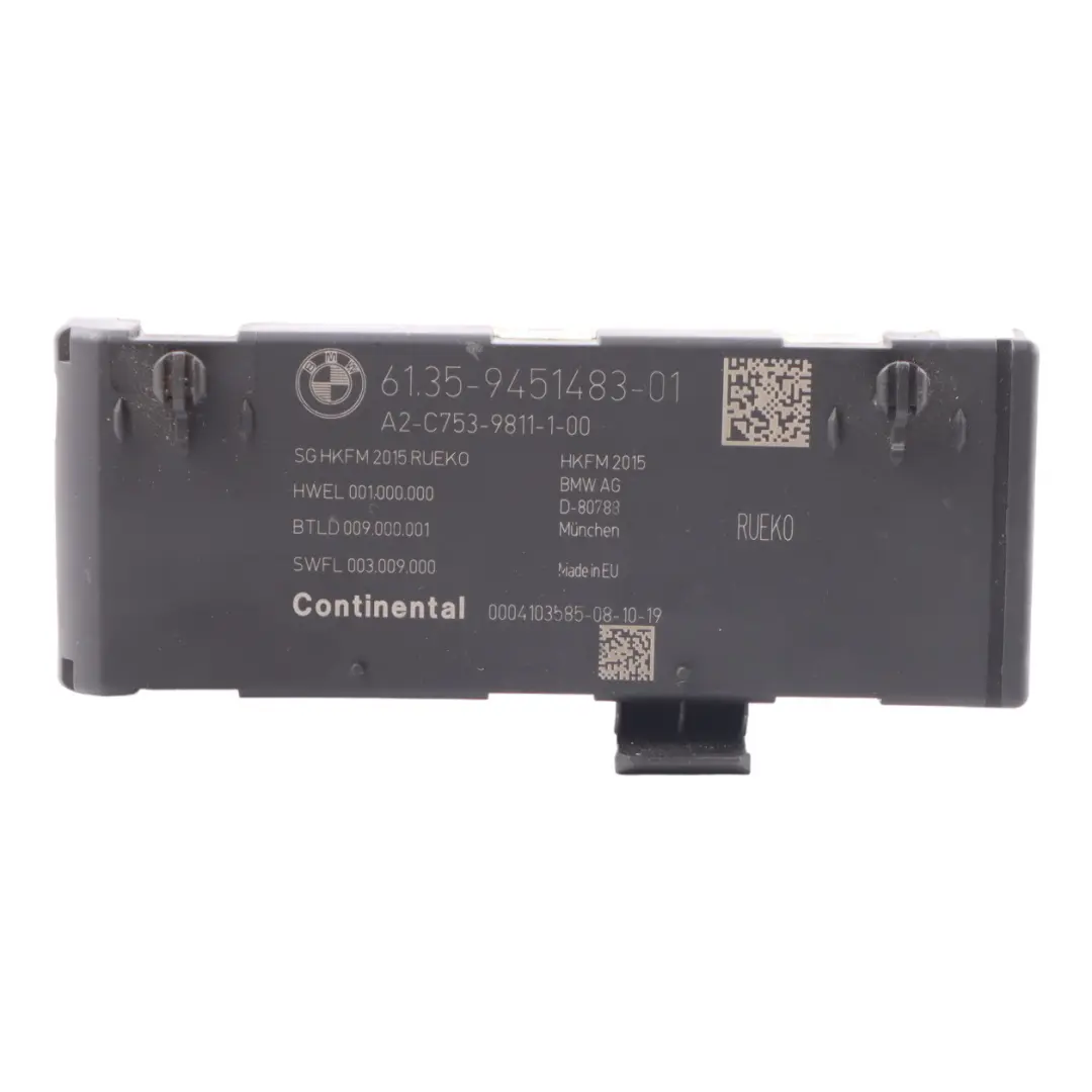 Module BMW F31 LCI F45 X2 F39 Mini F60 Control Boot Trunk to Tailgate with Part number 9451483 Tailgate Module BMW F31 LCI F45 X2 F39 Mini F60 Control Boot Trunk - SKU 9451483 - Part number 9451483