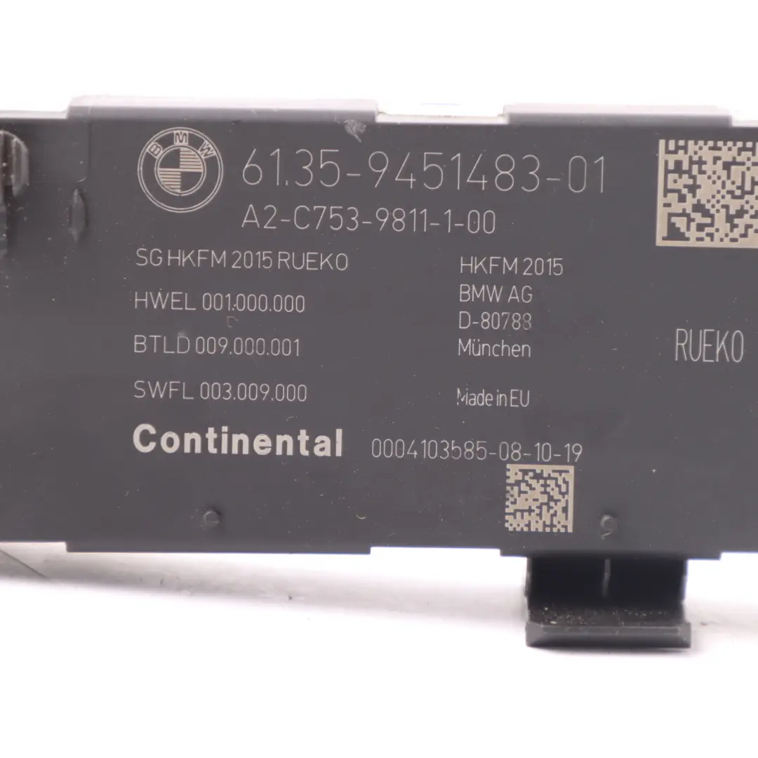 Module BMW F31 LCI F45 X2 F39 Mini F60 Control Boot Trunk to Tailgate with Part number 9451483 Tailgate Module BMW F31 LCI F45 X2 F39 Mini F60 Control Boot Trunk - SKU 9451483 - Part number 9451483