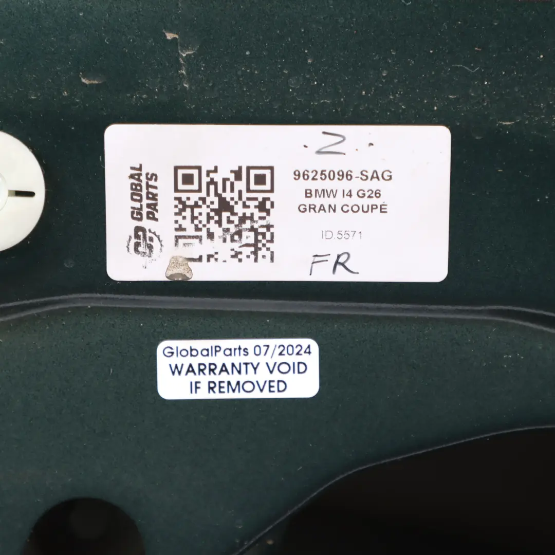 Door Front Right O/S San Remo Green Metallic - C4E to BMW G26 with Part number 9625096 BMW G26 Door Front Right O/S San Remo Green Metallic - C4E - SKU 9625096-SAG - Part number 9625096
