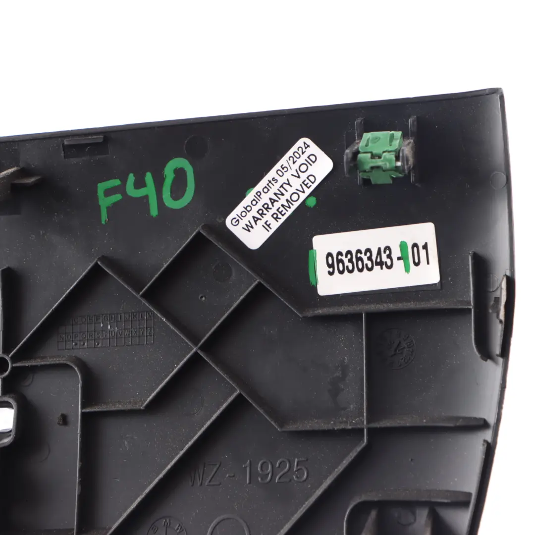 Trim BMW F40 Panneau D'Habillage Plaque D'Habillage Noire pour à propos du numéro de pièce 9636343 Trim BMW F40 Panneau D'Habillage Plaque D'Habillage Noire - SKU 9636343 - Numéro de pièce 9636343
