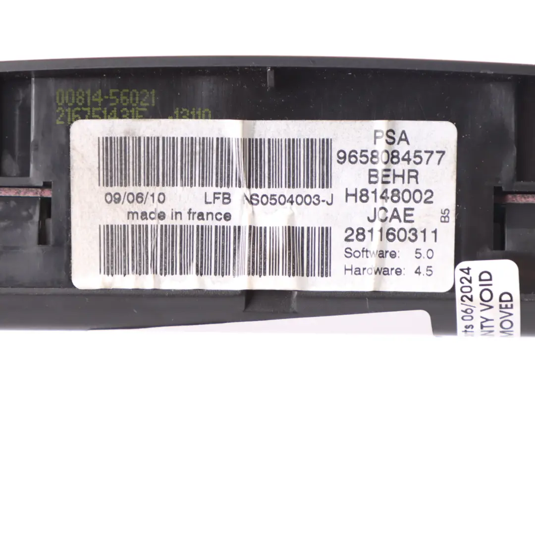 Citroen C4 Picasso Heater Climate Control Unit Switch Panel A/C Unit to with Part number 9658084577 Citroen C4 Picasso Heater Climate Control Unit Switch Panel A/C Unit - SKU 9658084577 - Part number 9658084577